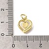 Brass Micro Pave Clear Cubic Zirconia Pendants KK-M297-12G-3