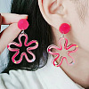 Flower Acrylic Dangle Stud Earrings FS-WG333B2-04-2