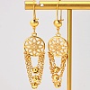 Elegant Brass Round Tassel Hoop Earrings XN7680-2-1