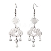 Brass & 304 Stainless Steel Dangle Earrings EJEW-TA00436-02-1
