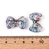 UV Plating Printed Opaque Acrylic Beads PACR-N017-04A-3