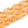 Heated Natural Citrine Beads Strands G-Z147-B01-03-2