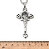 Religion 201 Stainless Steel Enamel Saint Benedict Crucifix Cross Pendant 304 Stainless Steel Box Chain Necklaces SA-CBA3211-03P-5
