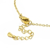 Crystal & Jet Rhinestone with Heart Link Chain Bracelets BJEW-H556-04G-3