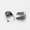 201 Stainless Steel Snap on Bails STAS-E076-19-1