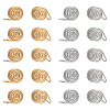 20Pcs 304 Stainless Steel Spiral Pad Cuff Earrings KK-UN0005-21-1