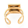 304 Stainless Steel Open Cuff Ring Components STAS-S080-041H-G-4