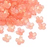 Two Tone Transparent Glass Bead Caps GLAA-Z020-02I-1