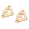 Brass Laser Cut Heart Connector Charms KK-U028-06G-2