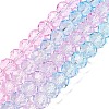 Transparent Painted Glass Beads Strands DGLA-A034-T6mm-A22-2