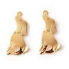 Brass Puppy Pendants X-KK-F772-04G-1