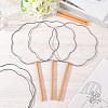 5Pcs Handmade Craft DIY Iron Fan Frames DIY-CN0003-62A-4