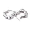304 Stainless Steel Heart Hoop Earrings for Women EJEW-G293-20P-2
