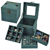 3 Layer Hand-Held Flocking Jewelry Storage Boxes PW-WG9D8B1-07-1