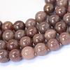 Natural Purple Aventurine Round Bead Strands G-E334-6mm-21-1