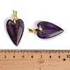 Natural Amethyst Pendants X-G-E570-01G-05-3