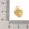 Mother Theme Rack Plating Brass Micro Pave Cubic Zirconia Charms KK-I716-06G-3