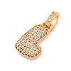 Brass Micro Pave Cubic Zirconia Pendants KK-C076-29L-G01-2