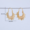 Sunshine U-shaped Brass Hoop Earrings EW0357-3