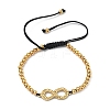 304 Stainless Steel Infinity Link Bracelets BJEW-F534-01G-4