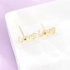 Brass Stud Earrings EJEW-P346-02A-G-2