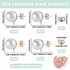 304 Stainless Steel Stud Earring Findings EJEW-SP0001-17J-2