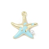 Alloy Enamel Pendants PALLOY-R151-42G-01-1