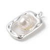 Natural Freshwater Pearl Potato Pendants KK-G491-21S-2