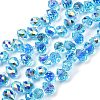 Electroplate Glass Beads Strands EGLA-D030-17D-1