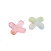 Metal Enlaced Acrylic Bead Caps X-OACR-G044-01A-2