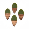 Opaque Resin & Walnut Wood Pendants RESI-N025-031-B02-2