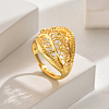 Fashionable European and American Style Wheat Lucky Cuff Ring SK2637-3-1