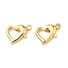 Heart Brass Lobster Claw Clasps LS-KK-H523-06G-1