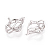 925 Sterling Silver Micro Pave Clear Cubic Zirconia Pendant Claw Cabochon Settings STER-N016-46P-2