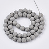 Spray Painted Natural Lava Rock Beads Strands X-G-N0324-C-02-2