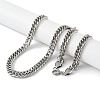 Non-Tarnish 201 Stainless Steel Curb Chain Necklace NJEW-I127-01P-2