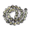 Frosted Handmade Foil Glass Beads Strands FOIL-Q002-02E-2