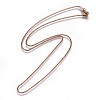 304 Stainless Steel Box Chain Necklaces X-NJEW-F261-18RG-1