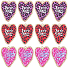 12Pcs 3 Colors Leopard Print Alloy with Acrylic Pendants FIND-SC0021-91-1