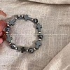 Synthetic Non-magnetic Hematite & Natural Gemstone Beads Stretch Bracelets for Women Men TK7593-4