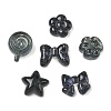Transparent Resin & Glitter Powder Cabochons RESI-A055-07-1