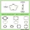 100Pcs 10 Styles Tibetan Style Alloy Bead Frame FIND-CJ0003-76-8