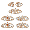 6Pcs Zinc Alloy Rhinestone Snap Lock Clasps FIND-FG0003-46A-1