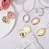 8Pcs 4 Colors Brass Locket Pendants KK-CA0002-85-5