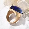 Resin Horse Eye Finger Rings RJEW-R006-01G-05-3