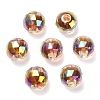 UV Plating Transparent Acrylic European Beads OACR-F004-03C-2