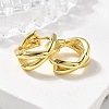Rack Plating Brass Criss Cross Hoop Earrings for Women X-EJEW-B014-15G-1