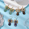 Natural Gemstone Dangle Earrings EJEW-MZ00169-2