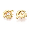 Brass Micro Pave Cubic Zirconia Charms KK-N263-94A-G-2