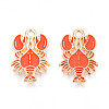 Marine Animals Alloy Enamel Pendants X-ENAM-T022-34I-1